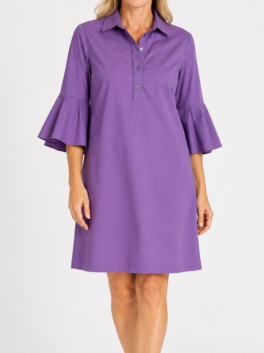 Chico’s Size 0 Small Purple Bell Sleeve Shift Dress
